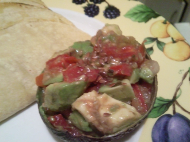 Guacamole in a shell - Avo shell that is! ;)